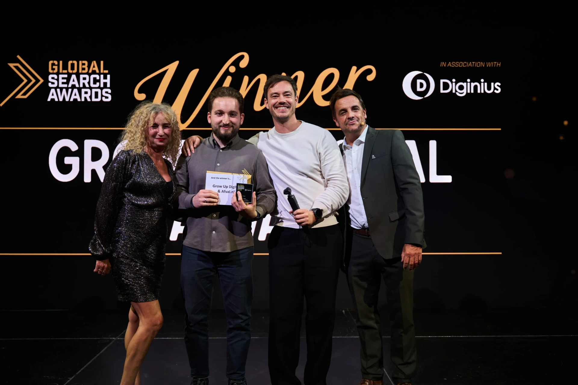 Grow Up Digital en Afval.nl winnen een Global Search Award in Dublin